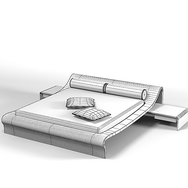 molteni silhouette modern 3d max - molteni silhouette modern contemporary bed bedroom set by archstyle